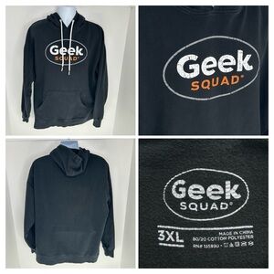 Geek Squad Logo Employee Hoodie Size 3XL Uniform Work Best Buy Sweatshirt